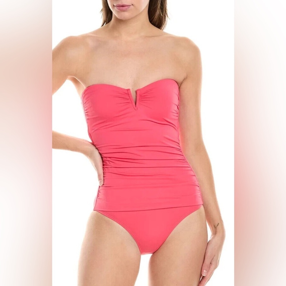 Tommy Bahama Pearl V-Wire Bandeau One Piece Swimsuit NWT